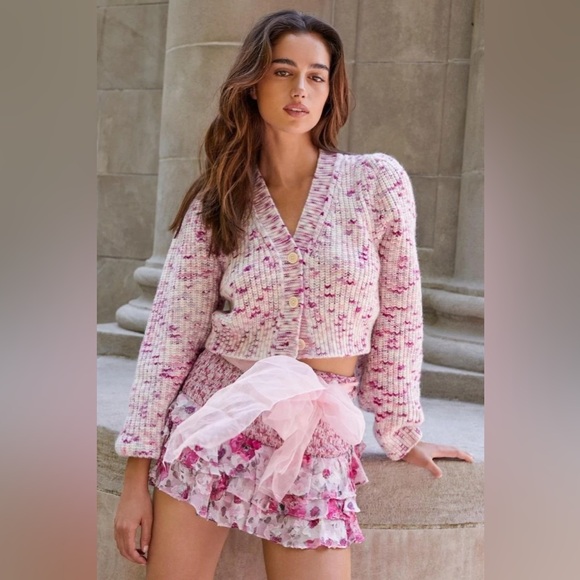 LoveShackFancy Avignon Crop Cardigan Size Small - Picture 2 of 16